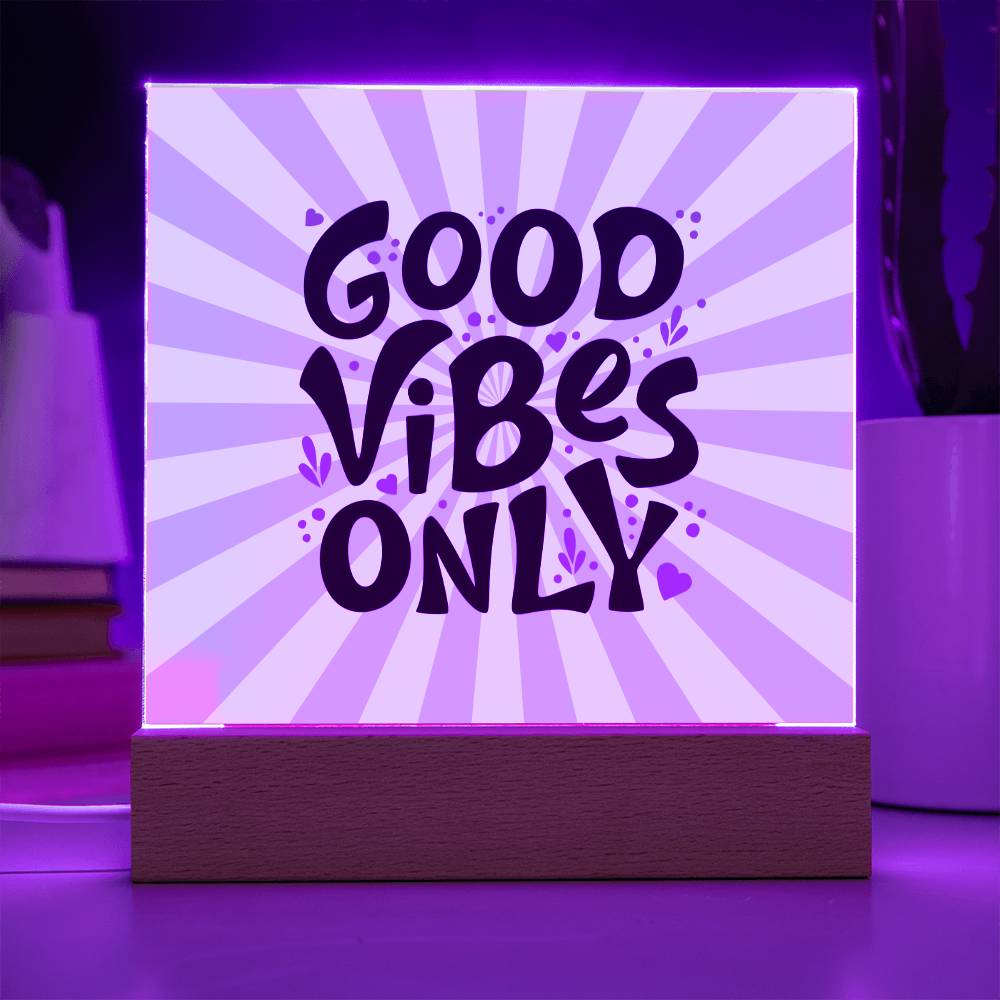 Good vibes only Happy led light