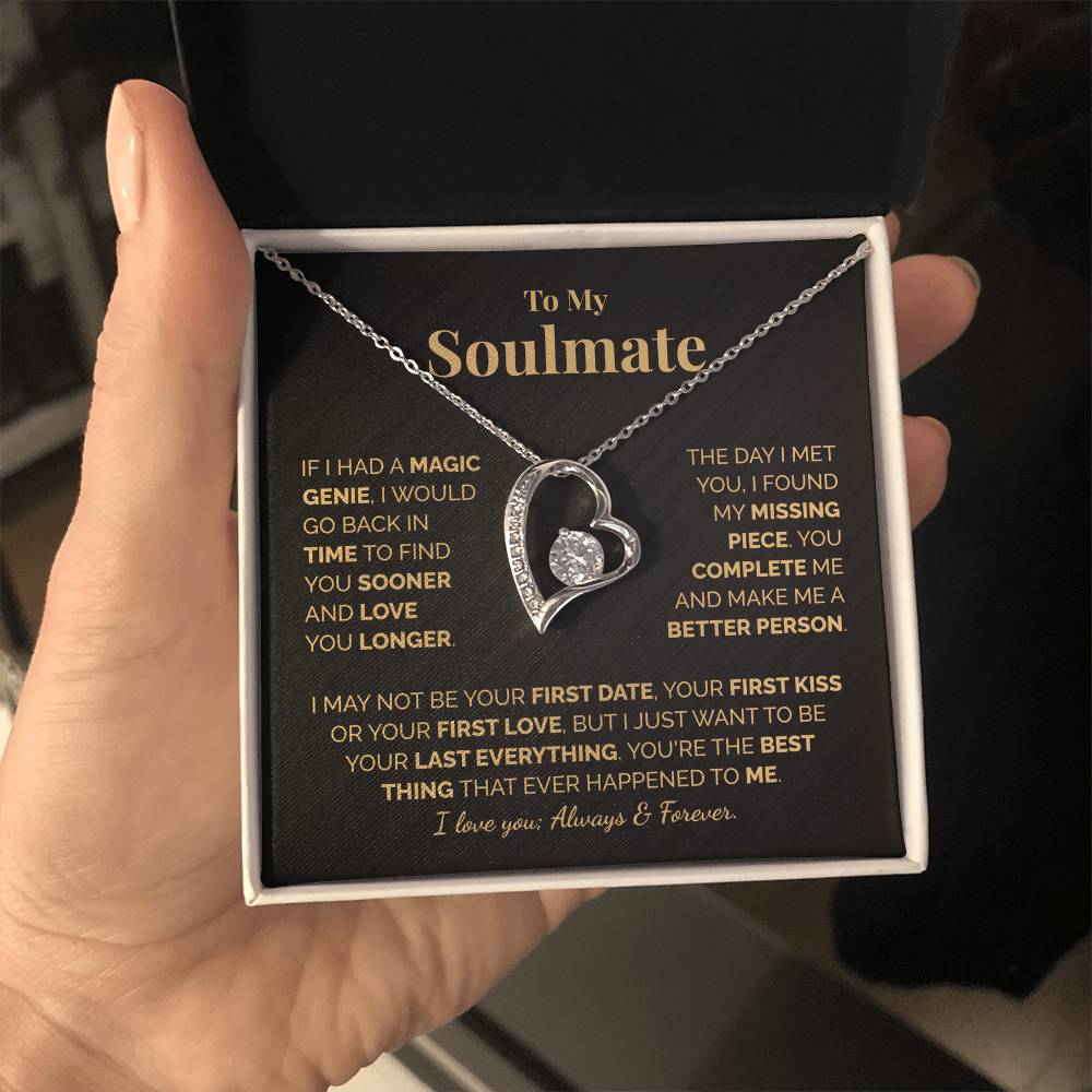 [ALMOST SOLD OUT] TO MY SOULMATE  - LOVE YOU LONGER - FOREVER LOVE NECKLACE