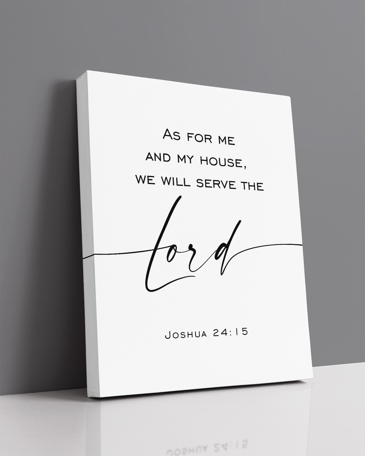 Bible Verses Wall Decor - We will serve the lord - Canvas Religious Wa ...