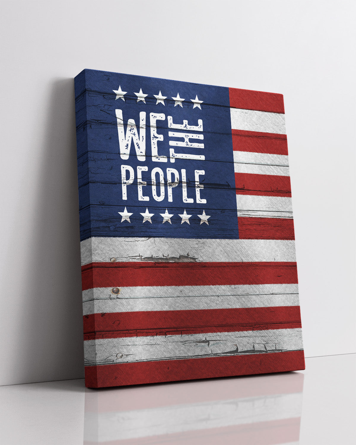 American Flag Wall Art - Patriotic Wall Decor - Veterans, Memorial Day and 4th of July Canvas - Farmhouse Decor - Gift for Americana History Buffs Military Vets Patriots