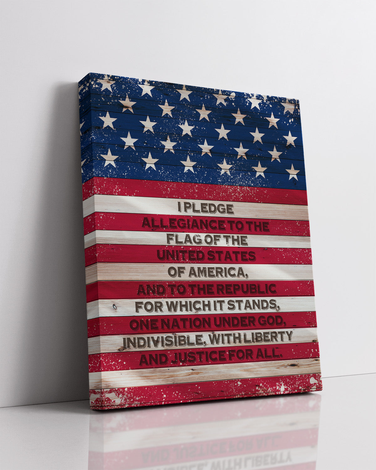 Pledge of Allegiance American Flag Wall Art - Patriotic Wall Decor - M ...