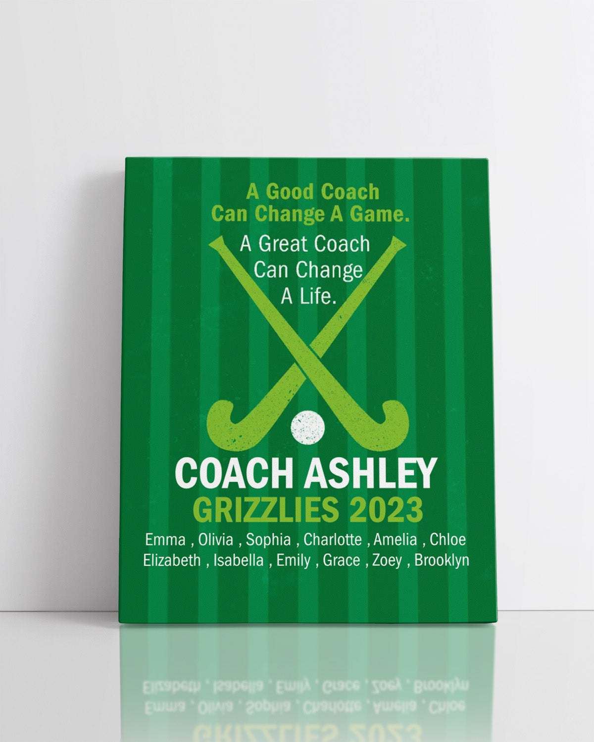 Field Hockey Coach Appreciation Gift - Customize With Athlete Names, Coach's Names, Team Name, Year or Season - Motivational Sports -  Coach's Quote