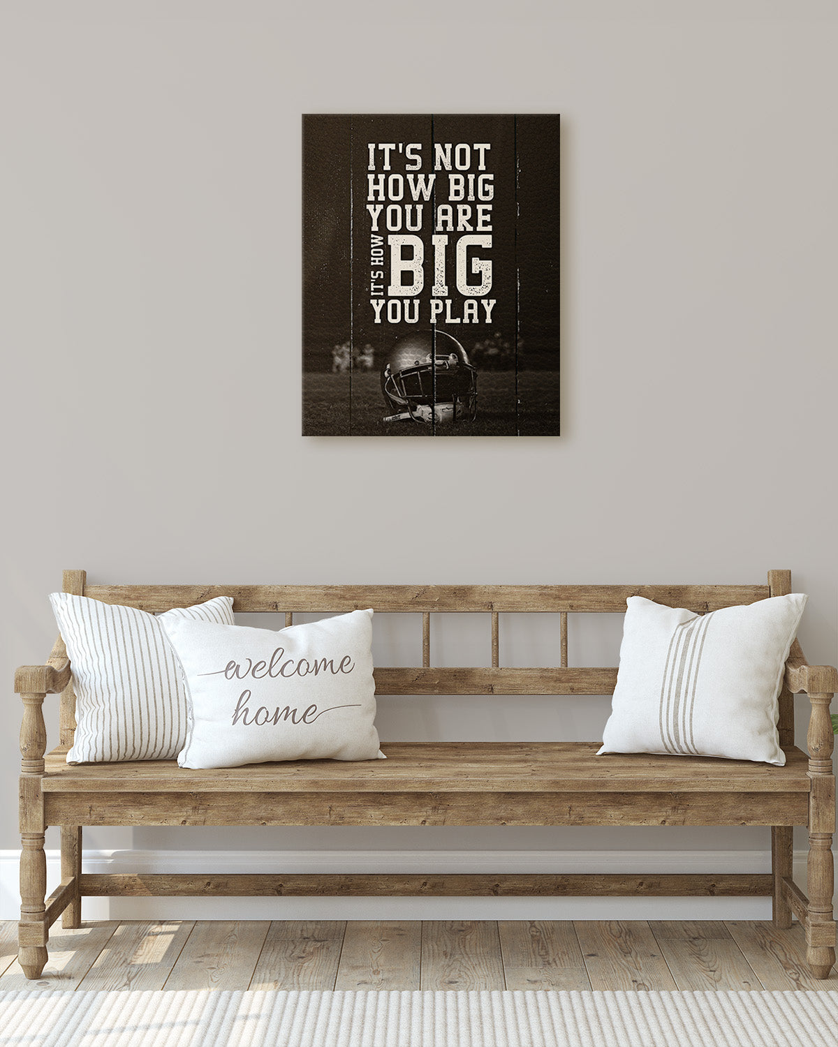Football Inspirational Wall Art for Boys, Kids Room, Family or Game Room, Man Cave, Den - Teen Room Decor - Home Decor Gift for Sports Fans, Football Players