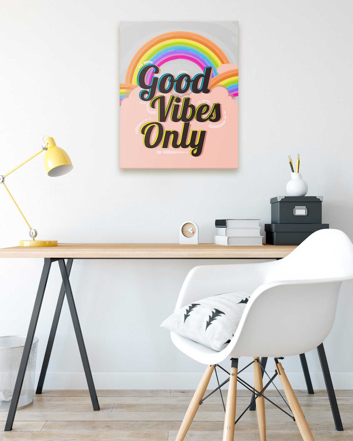 Good Vibes Only Wall Art Decor Print - unframed artwork printed on canvas