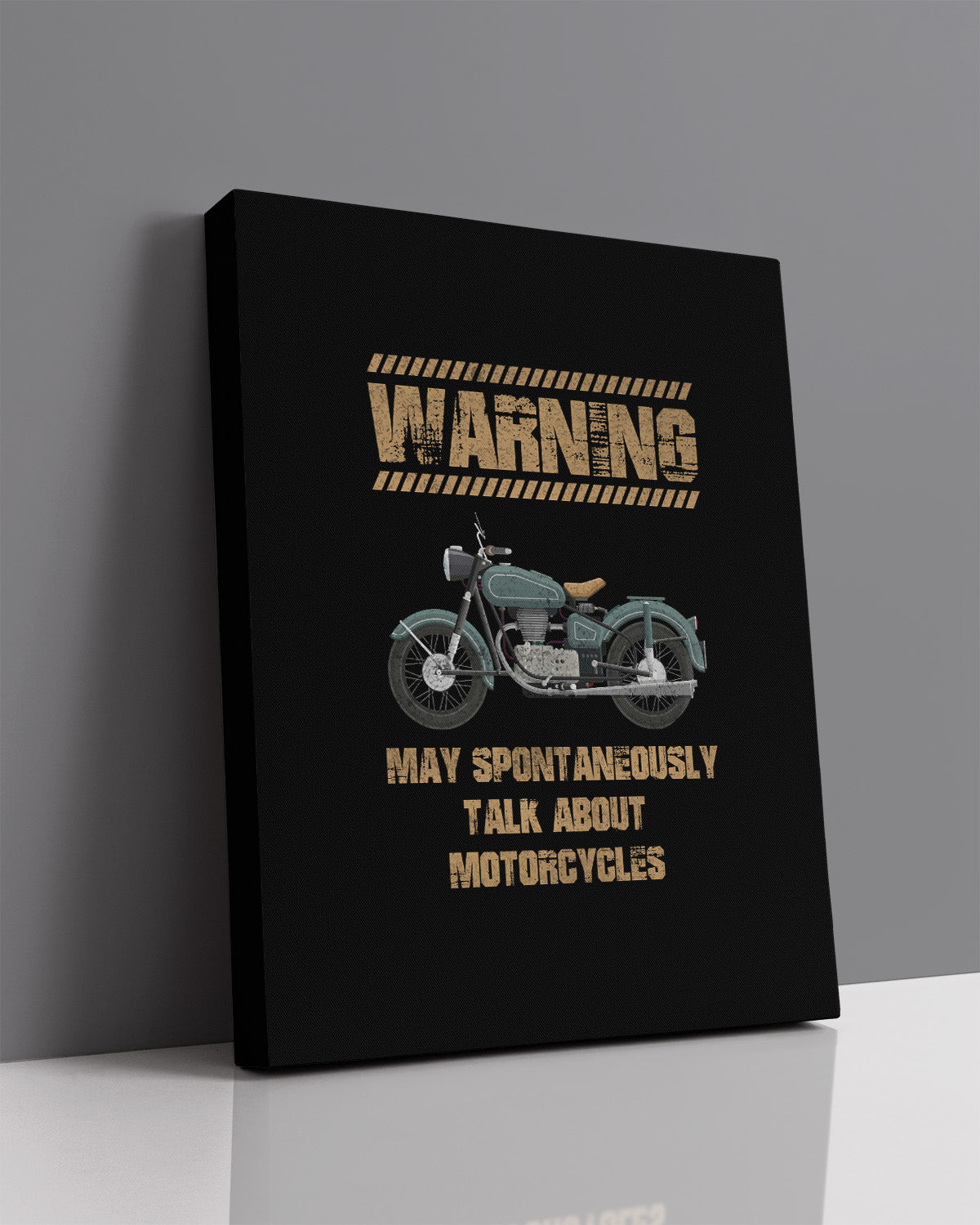 Warning May Spontaneously Talk About Motorcycles Wall Decor Art