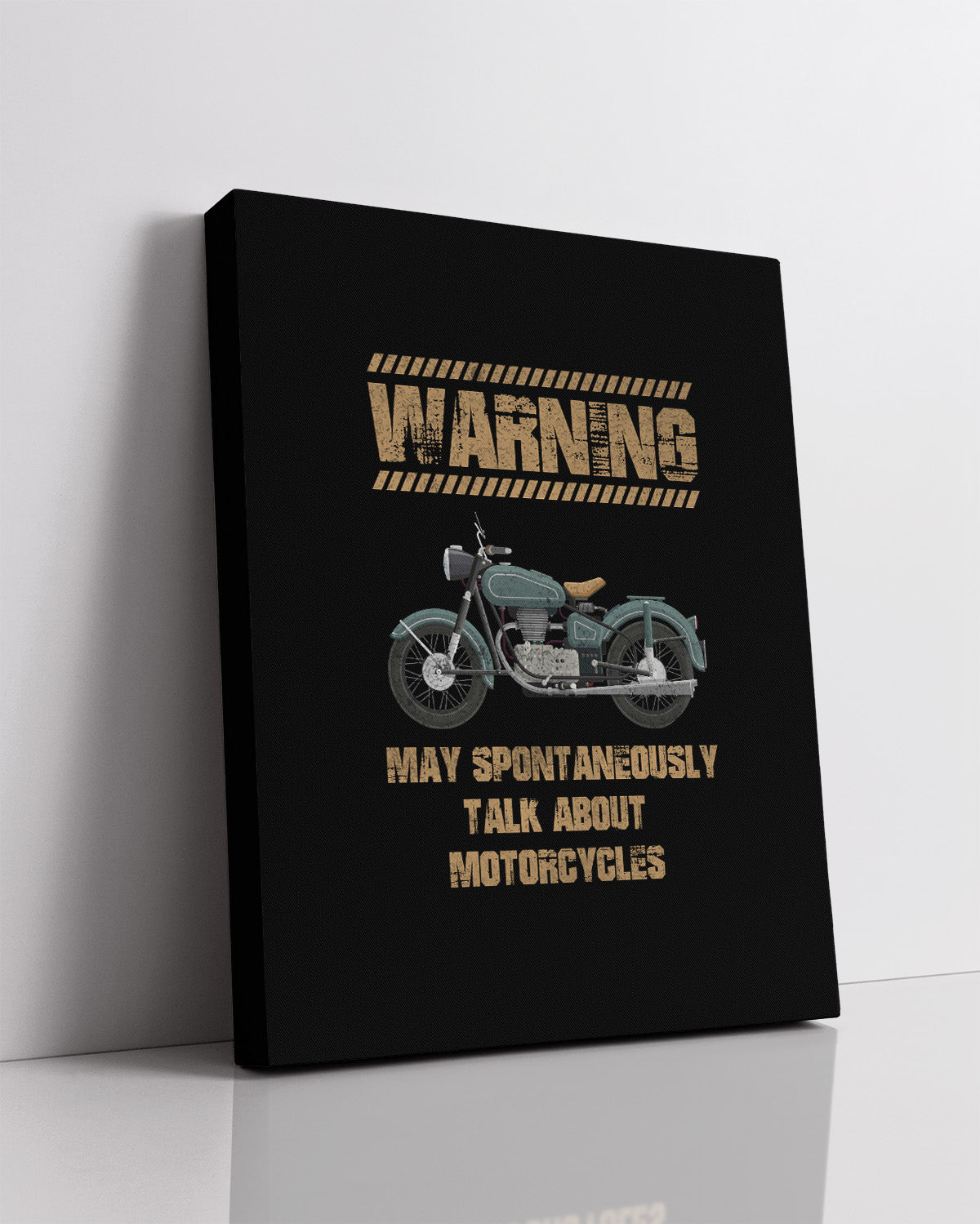 Warning May Spontaneously Talk About Motorcycles Wall Decor Art