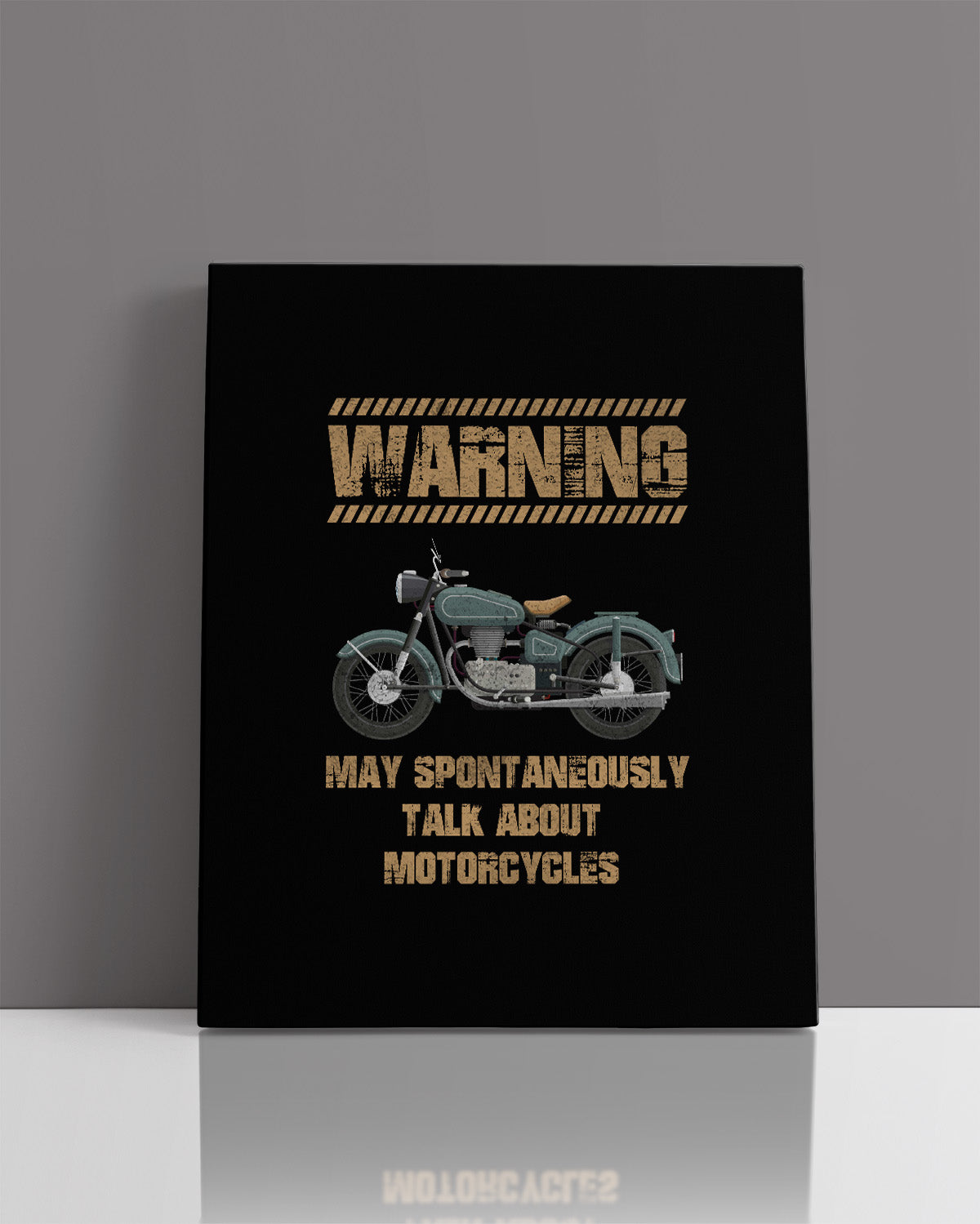 Warning May Spontaneously Talk About Motorcycles Wall Decor Art