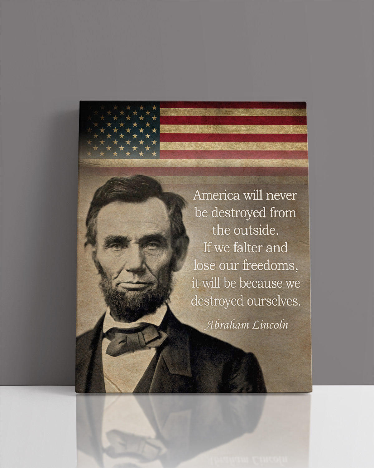 Abraham Lincoln Historic Quote - American Patriotic President Wall Decor Art