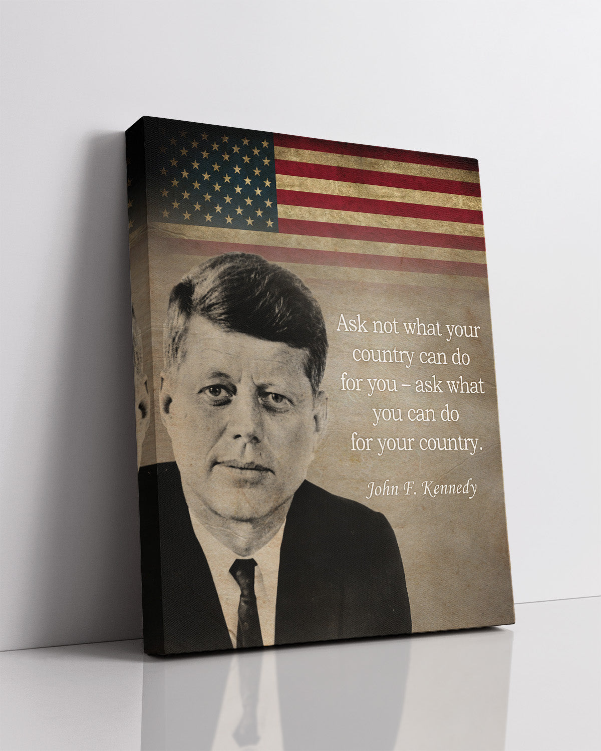 John F. Kennedy Historic Quote - Ask not what your country - Great Inspirational Gift - Motivational Print - American Patriotic President
