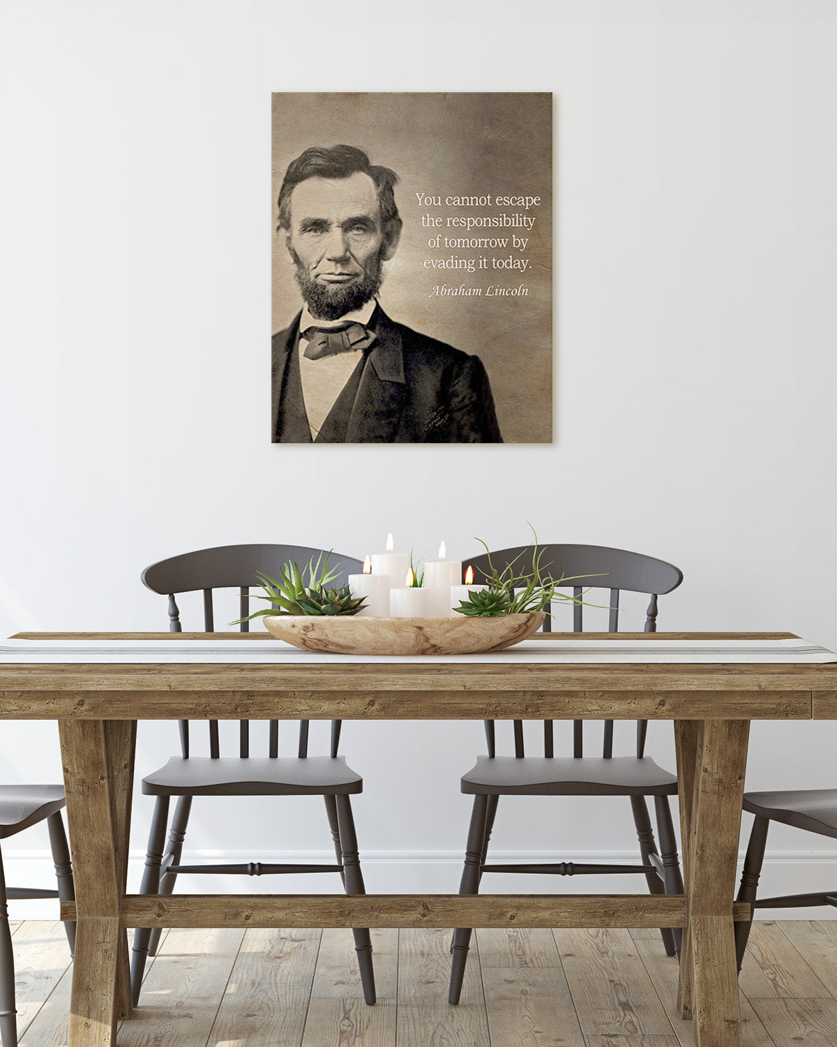 Abraham Lincoln Historic Quote - You cannot escape the responsibility - Great Inspirational Gift - Motivational Print - American Patriotic President