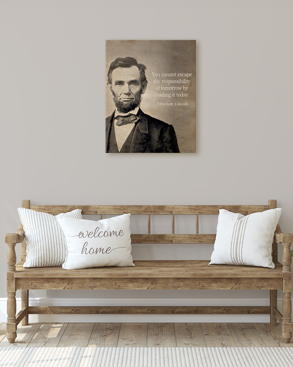 Abraham Lincoln Historic Quote - You cannot escape the responsibility - Great Inspirational Gift - Motivational Print - American Patriotic President