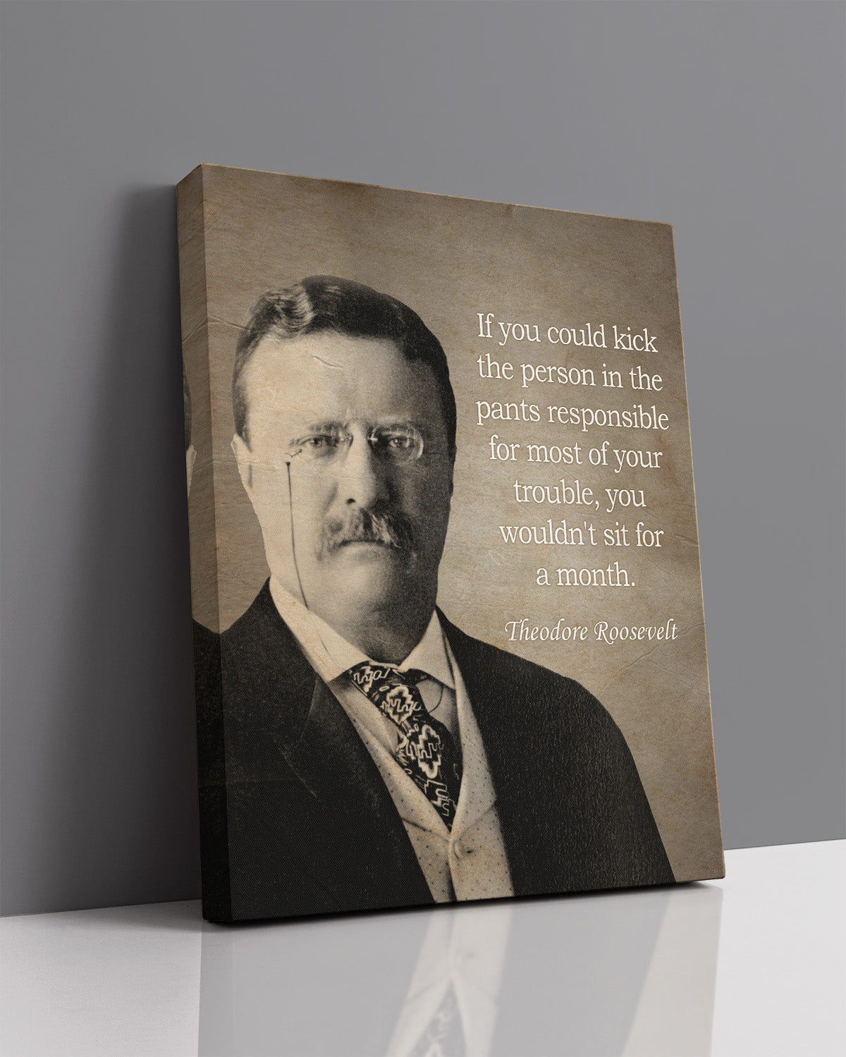 Theodore Roosevelt Historic Quote - If you could kick the person - Great Inspirational Gift - Motivational Print - American Patriotic President