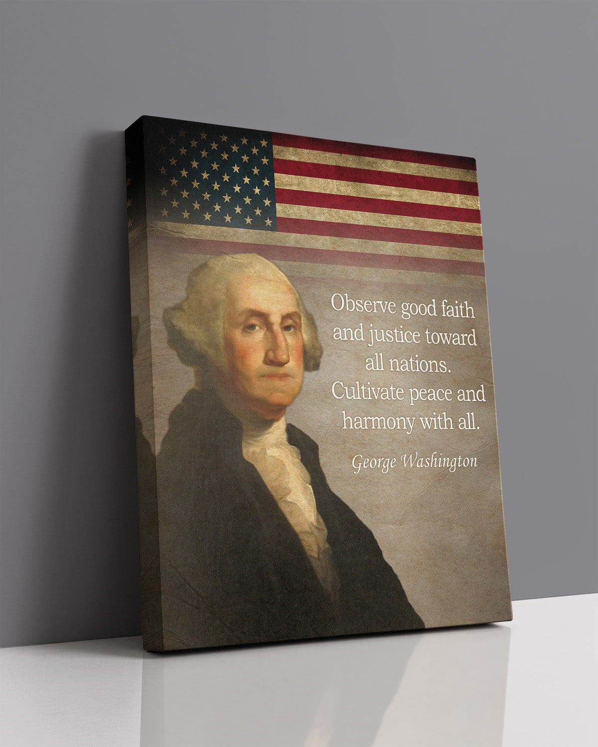 George Washington Historic Quote - Observe good faith - Great Inspirational Gift - Motivational Print - American Patriotic President