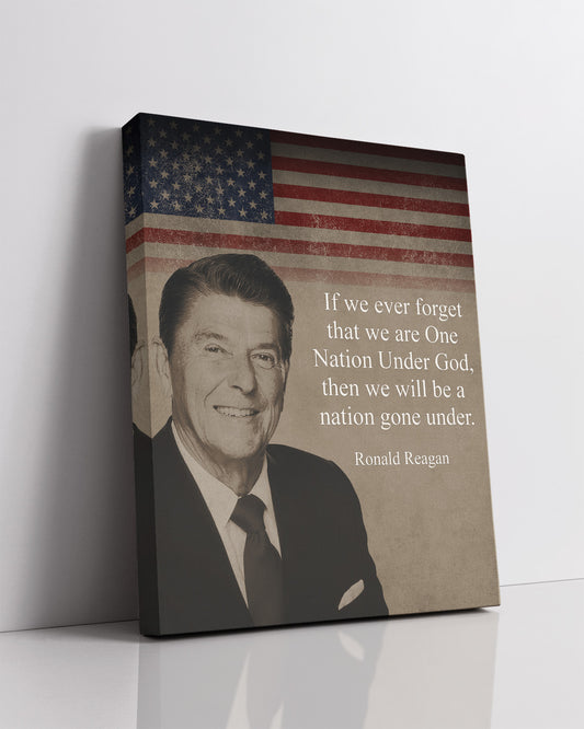 Ronald Reagan Historic Quote - American Patriotic President Wall Decor Art