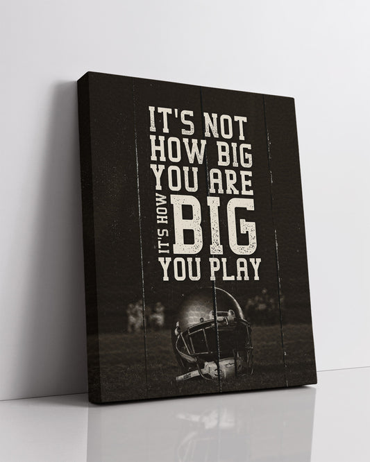 Football Inspirational Wall Art for Boys, Kids Room, Family or Game Room, Man Cave, Den - Teen Room Decor - Home Decor Gift for Sports Fans, Football Players