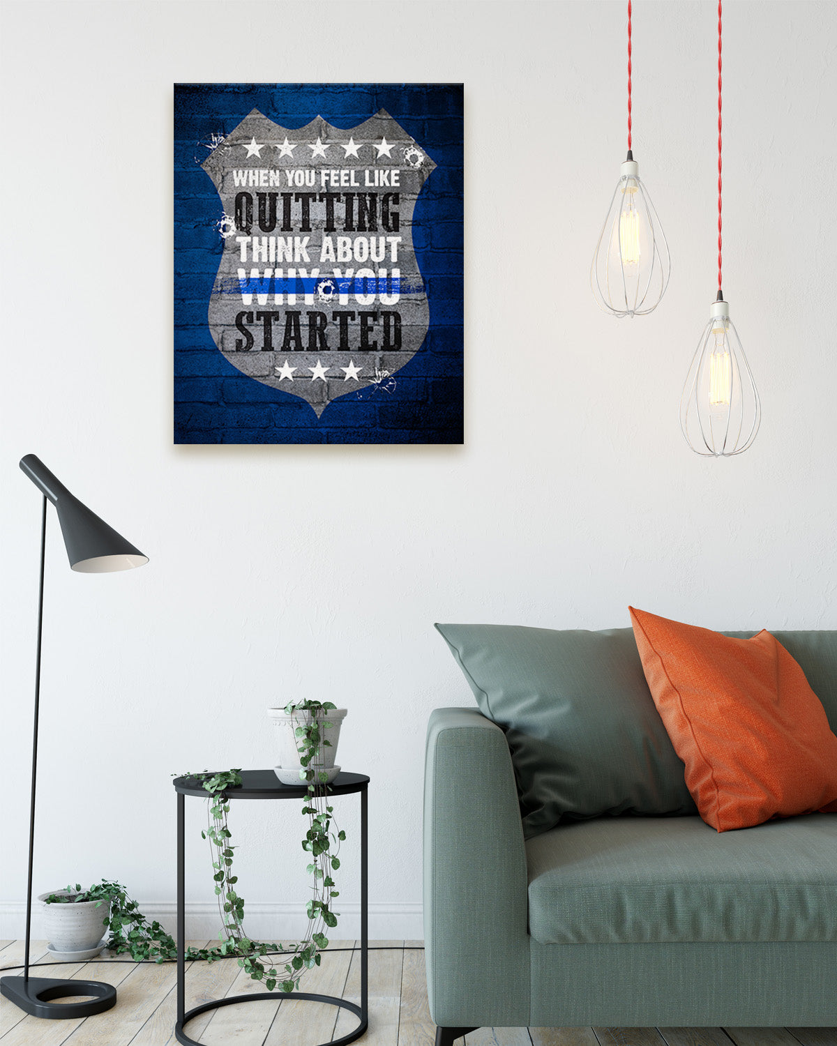 Thin Blue Line Wall Art - Law Enforcement Prints - Police Officer Gifts - Police Academy Graduation - Police Officer Wall Decor - Law Enforcement Appreciation Gift