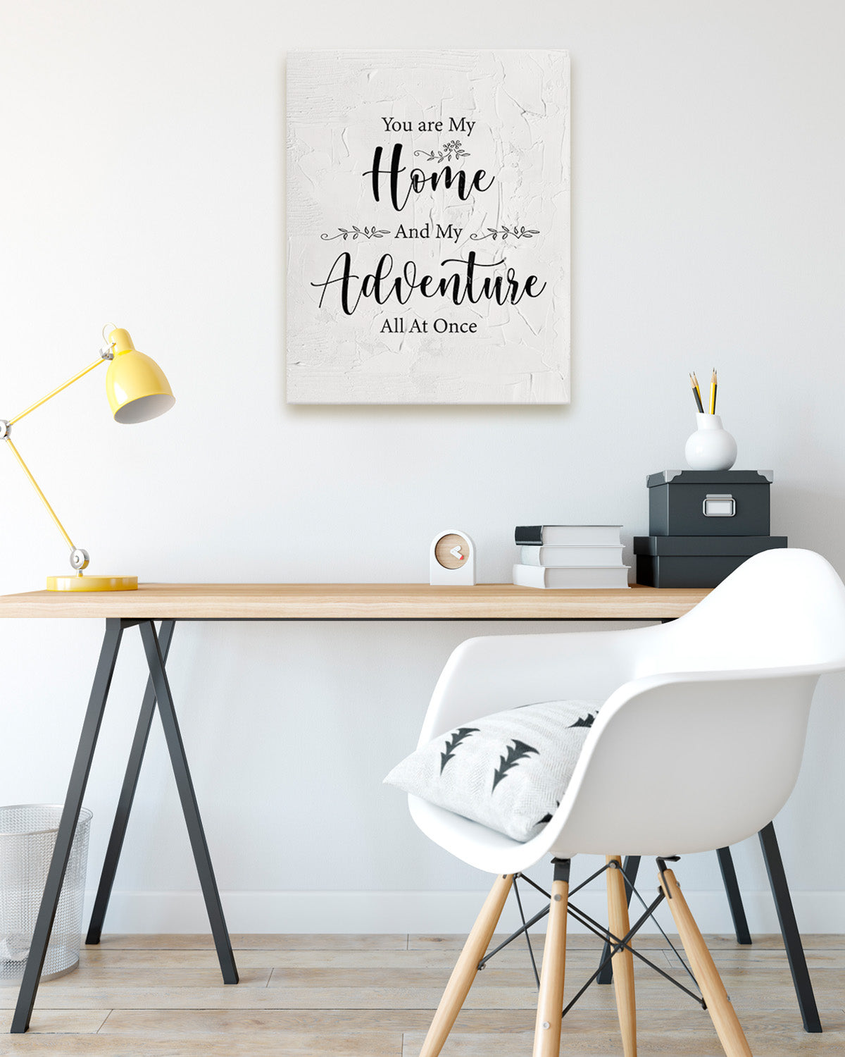 Govivo You are My Home And My Adventure All At Once - Wall Decor Typography Art Print with a light gray background