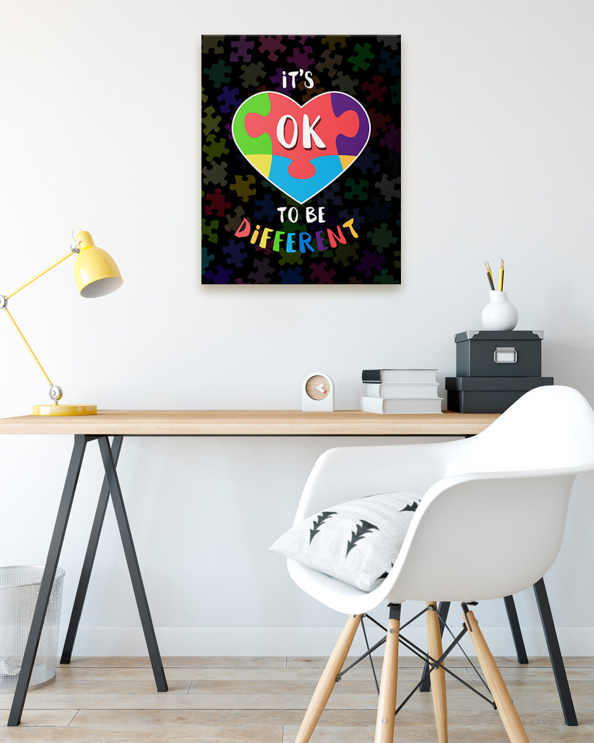 It's Ok To Be Different Autism Awareness Decor - Autism Art Wall Decor Classroom