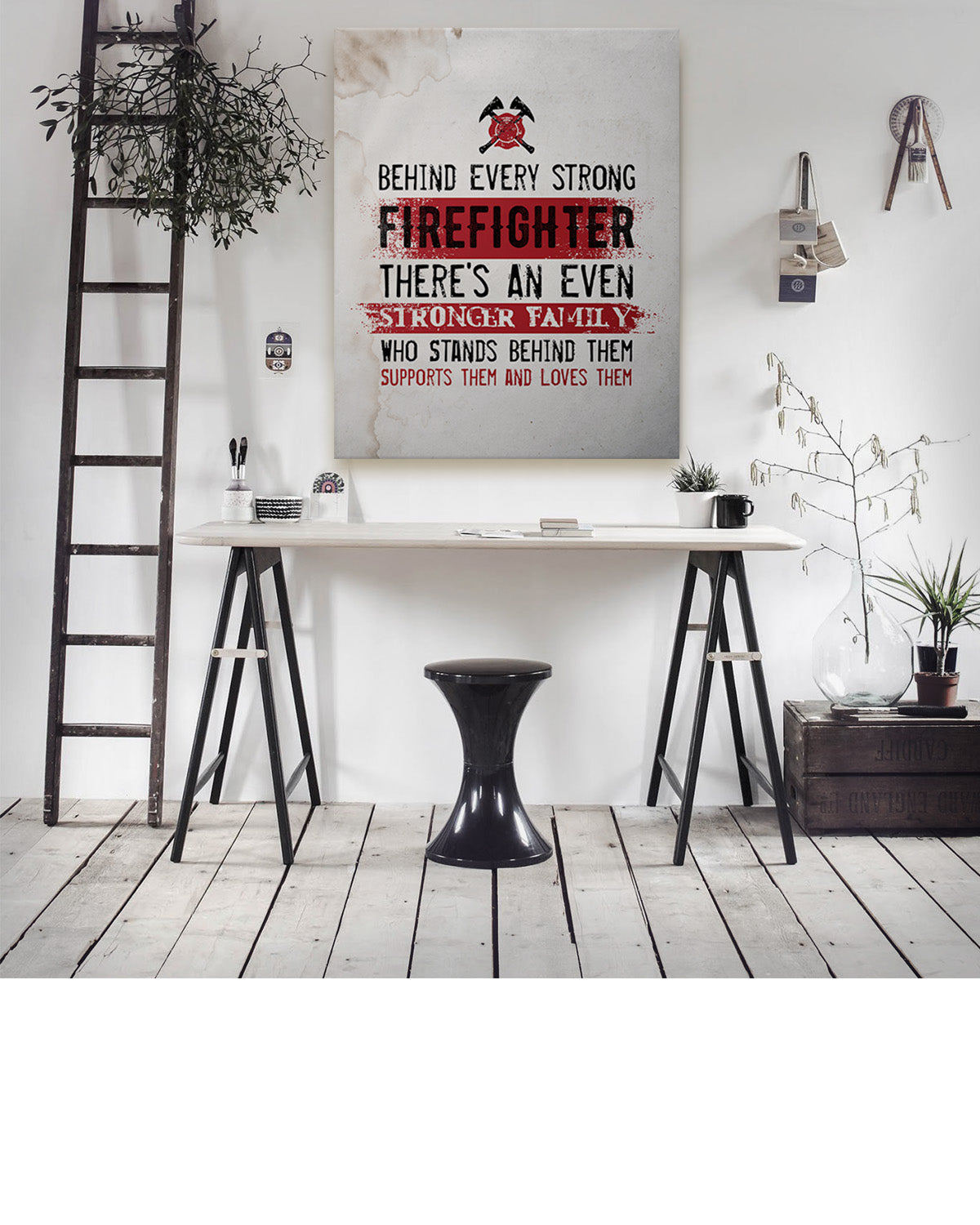 Firefighter Motivational Posters, Prints or Canvas - Firefighter Gifts - First Responder Gifts - First Responder Decor Appreciation Decor - Gifts for Firemen or Women