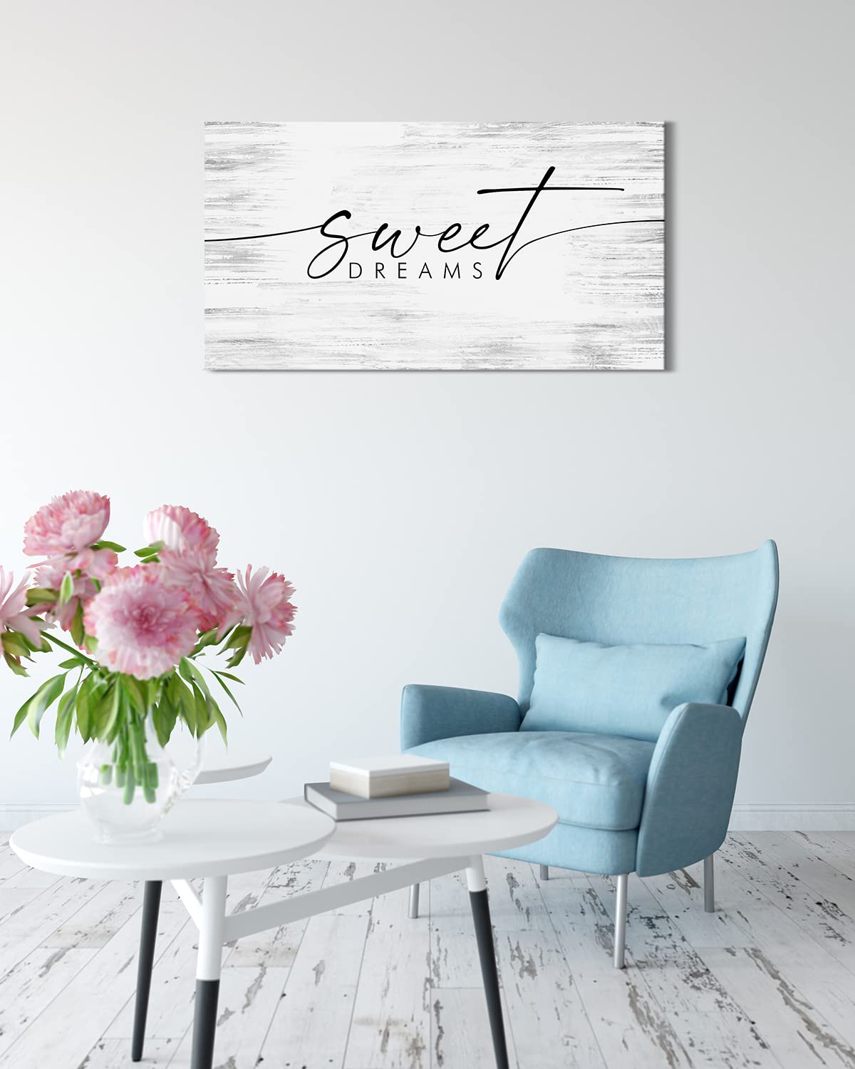 Above Bed Wall Decor for Bedroom - Sweet Dreams Master Bedroom Wall Art - Minimalist Farmhouse Decor - Wedding Gift for Couple - Bridal Shower Gift