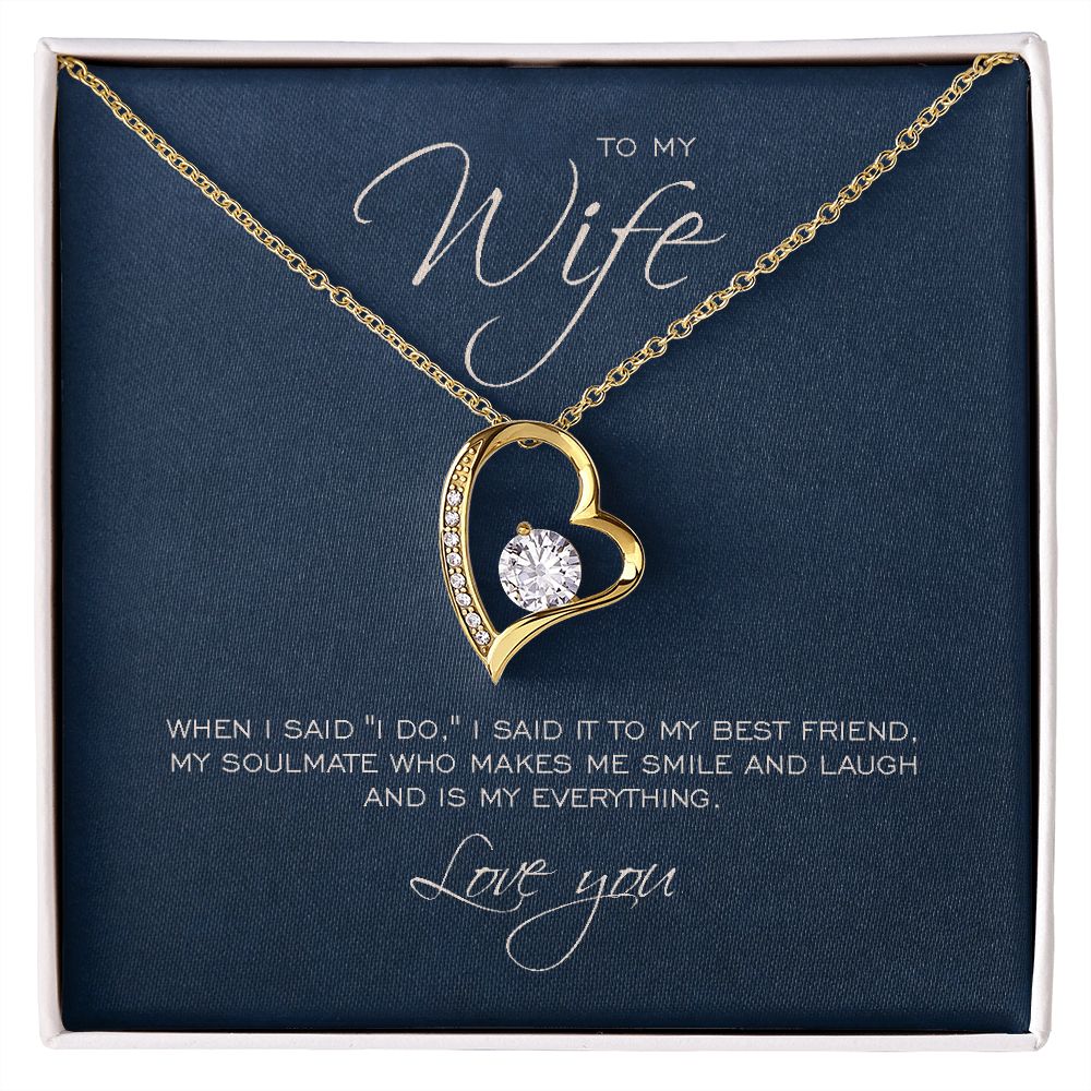 To my wife forever necklace