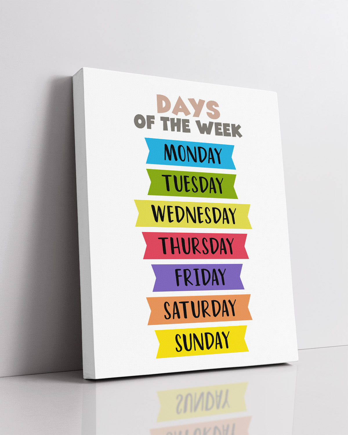 Wall Art Days Of The Week for Classroom Toddlers Kindergarten – Govivo